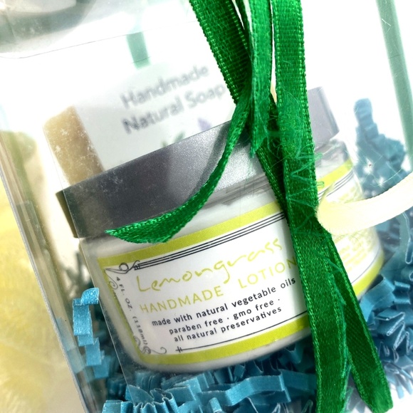 Lemongrass Soap Gift Set Christmas Holiday Package Bath Spa Lotion Bar - Picture 5 of 7
